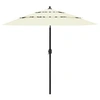 Image de Parasol de Jardin à 3 niveaux avec Mât en Aluminium, Pare-soleil de Patio, Abri de Soleil, Parasol de Plage Terrasse, 313860