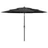 Image de Parasol de Jardin à 3 niveaux avec Mât en Aluminium, Pare-soleil de Patio, Abri de Soleil, Parasol de Plage Terrasse, 313870