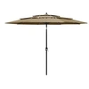 Image de vidaXL Parasol 3-laags met aluminium paal 3 m taupe313871