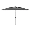 Image de Parasol de Jardin à 3 niveaux avec Mât en Aluminium, Pare-soleil de Patio, Abri de Soleil, Parasol de Plage Terrasse, 313878