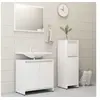 Image de Ensemble de meubles de bain 3 pcs Blanc Bois d ingénierie