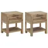 Image de Tables de chevet avec tiroirs 2 pcs 40x30x48 cm Acacia solide