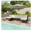 Image de Salon de jardin resine tressee beige 6 pieces 69 x 60 x 67 6 personnes