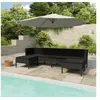 Image de Salon de jardin resine tressee noir 6 pieces 69 x 60 x 67 6 personnes