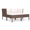 Image de Salon de jardin resine tressee beige 4 pieces 69.0 x 69 x 69 4 personnes