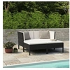 Image de Salon de jardin resine tressee noir 4 pieces 69.0 x 69 x 69 4 personnes