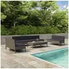 Image de Salon de jardin modulable resine tressee gris 10 pieces 8 personnes
