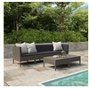 Image de Salon de jardin modulable resine tressee gris 6 pieces 69 x 60 x 69 4 personnes