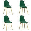 Image de Lot de 4 chaise interieur non pliable H. 87 cm en plastique vert