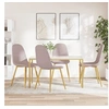 Image de Lot de 4 chaise en plastique non pliable H. 87 cm interieur rose