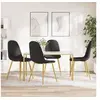 Image de Lot de 4 chaise en plastique non pliable interieur H. 87 cm noir