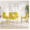 Image de Lot de 4 chaise interieur non pliable H. 87 cm en plastique jaune