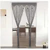 Image de Rideau en macramé, Anthracite, 140x240 cm Coton