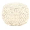 Image de Pouf fait à la main en macramé 45x30 cm Coton