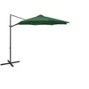 Image de Parasol de Jardin en Porte-à-faux avec Mât et Lumières LED, Pare-soleil de Patio, Abri de Soleil Terrasse Extérieur, 312337