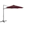Image de Parasol de Jardin en Porte-à-faux avec Mât et Lumières LED, Pare-soleil de Patio, Abri de Soleil Terrasse Extérieur, 312342