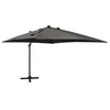 Image de Zweefparasol met paal en LED-verlichting 300 cm antracietkleur312346