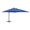 Image de Zweefparasol met paal en LED-verlichting 300 cm azuurblauw312349