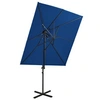 Image de Zweefparasol met dubbel dak 250x250 cm azuurblauw312365