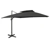 Image de Zweefparasol met dubbel dak 300x300 cm zwart312376