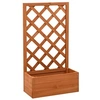 Image de Jardinière à treillis de jardin Orange 50x25x90cm Bois de sapin