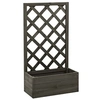 Image de Jardinière à treillis de jardin Gris 50x25x90 cm Bois de sapin