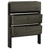 Image de Jardinière pliable de jardin Gris 60x14x75 cm Bois de sapin