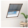 Image de Moustiquaire plissée pour fenêtre Aluminium Marron 60x80 cm