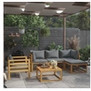 Image de Salon de jardin modulable bois massif gris 6 pieces 70 x 68 x 60 6 personnes