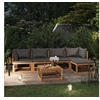 Image de Salon de jardin modulable Bois massif 6 personnes 6 pieces