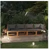 Image de Canapé de jardin à 4 places avec coussin Bois d acacia massif