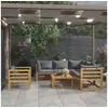 Image de Salon de jardin 7 pcs avec coussin Bois d acacia solide