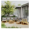 Image de Salon de jardin 12 pcs avec coussin Bois d acacia solide