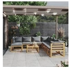 Image de Salon de jardin modulable bois massif 9 personnes 9 pieces