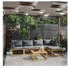Image de Salon de jardin modulable bois massif 5 personnes 6 pieces 70 x 68 x 60 cm gris