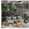Image de Salon de jardin modulable gris bois massif 3 personnes 70 x 68 x 60 cm 5 pieces