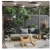 Image de Salon de jardin 4 pcs avec coussin bois d'acacia solide