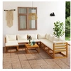 Image de Salon de jardin modulable bois massif 8 personnes 9 pieces