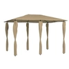Image de Prieel met paalhoezen 160 g/m² 3x4x2,6 m taupe313612