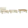 Image de Salon de jardin modulable bambou 2 personnes 3 pieces