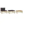 Image de Salon de jardin modulable bambou gris 3 pieces 70 x 65 x 60 2 personnes