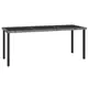 Image de Table à dîner de jardin Gris 180x70x73 cm Résine tressée