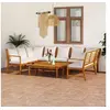 Image de Salon de jardin modulable bois massif beige 9 pieces 60.5 x 100 x 81 9 personnes