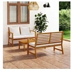 Image de Salon de jardin modulable bois massif beige 3 pieces 100.0 x 50 x 33 4 personnes