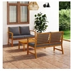 Image de Salon de jardin modulable bois 4 personnes 3 pieces