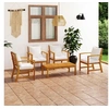 Image de Salon de jardin modulable bois massif beige 5 pieces 5 personnes