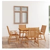 Image de 5-delige Tuinset massief acaciahout3057843