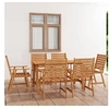 Image de 7-delige Tuinset massief acaciahout3057845