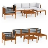 Image de Ensembles canapes. fauteuils et tables de jardin bois beige 6 pieces x 65 x 60 6 personnes