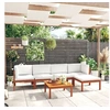 Image de Salon de jardin bois blanc 6 pieces x 65 x 60 6 personnes